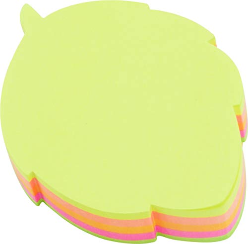 4A Shapes Sticky Notes,Leaf Shape,2.83 x 2.83 Inches,Neon Assorted,Self-Stick Notes,200 Sheets/Pad,1 Pad/Pack,4A 5061 - Image 3