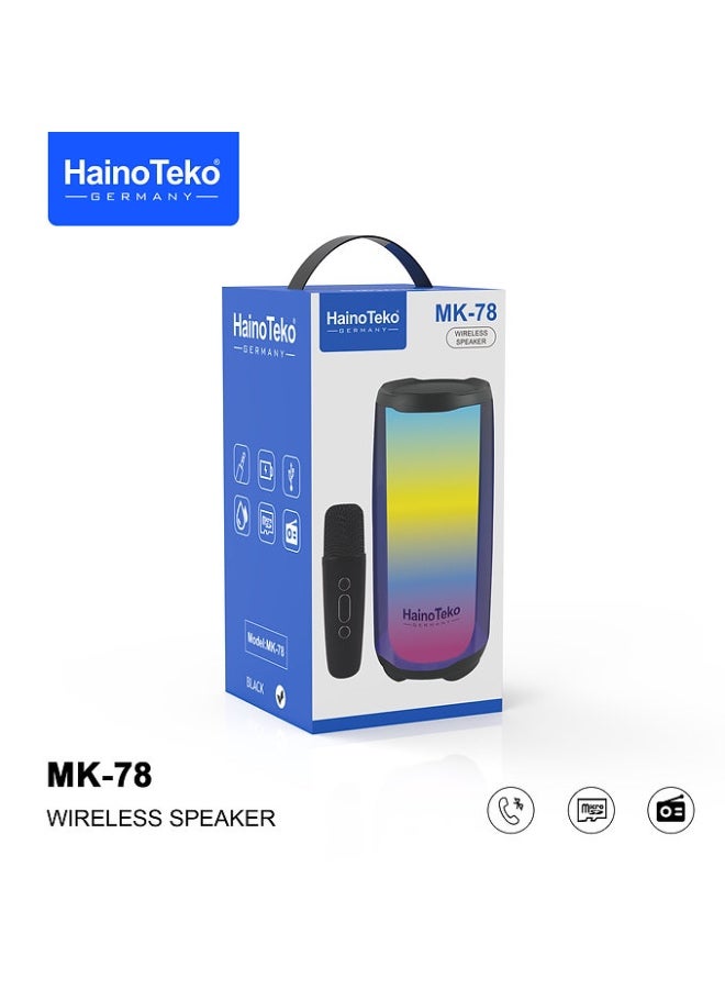 هينو تيكو هاينو تيكو MK78 مكبر صوت بلوتوث محمول مع ميكروفون لاسلكي أسود - Image 3