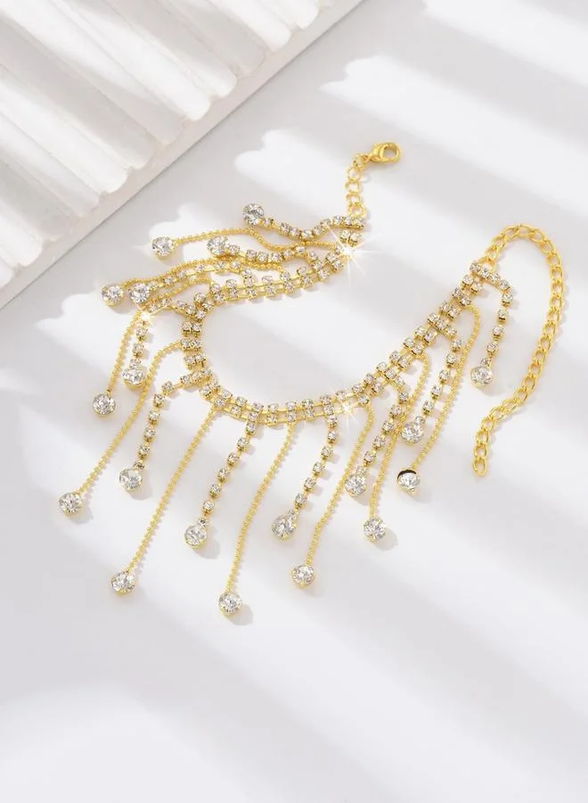 Take Two  Embellished Anklet with Tassel Pendants for Women | Best Price UAE