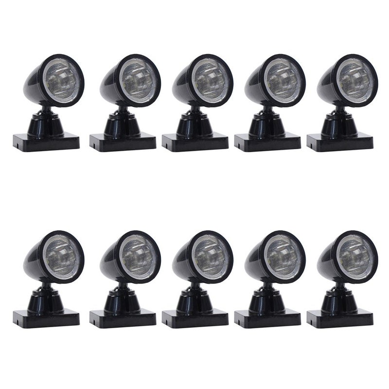 Evemodel LYC18 10 pcs Model Railway Christmas Lamp Post Flood Lights O Scale LEDs NEW - Image 1