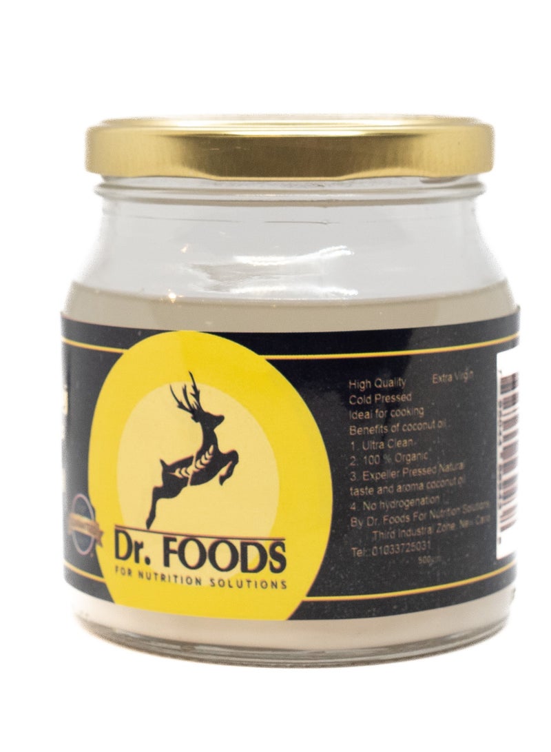 Dr. Foods Dr. Foods Extra Virgin Coconut Oil – 500ml | Cold-Pressed | Glass Jar  - Image 1