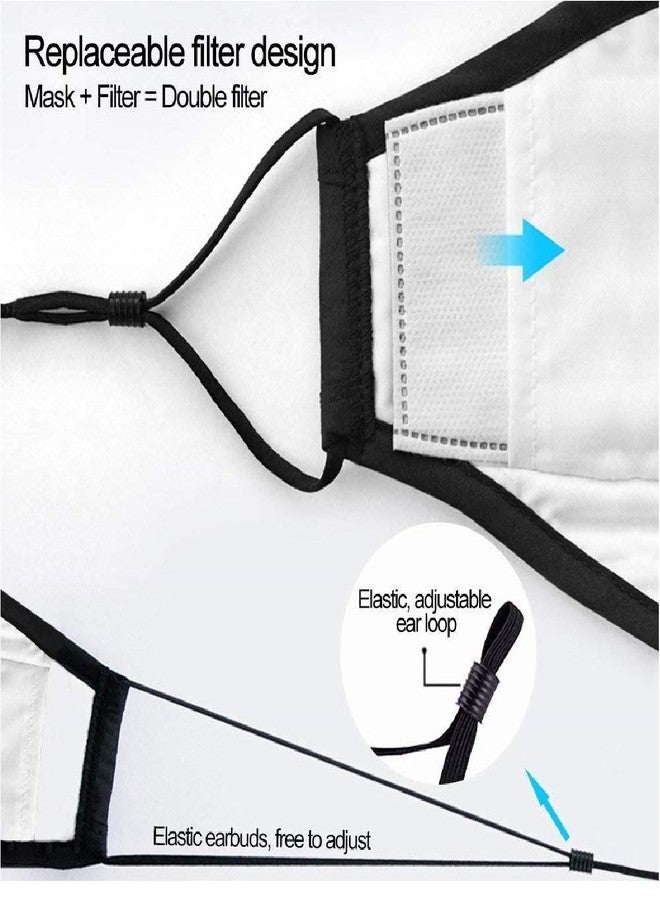 VRITRAZ Cotton Kids Children PM2.5 Washable And Reusable Anti Pollution Dust Face Mask With Replaceable Filter Bluebear - Image 4