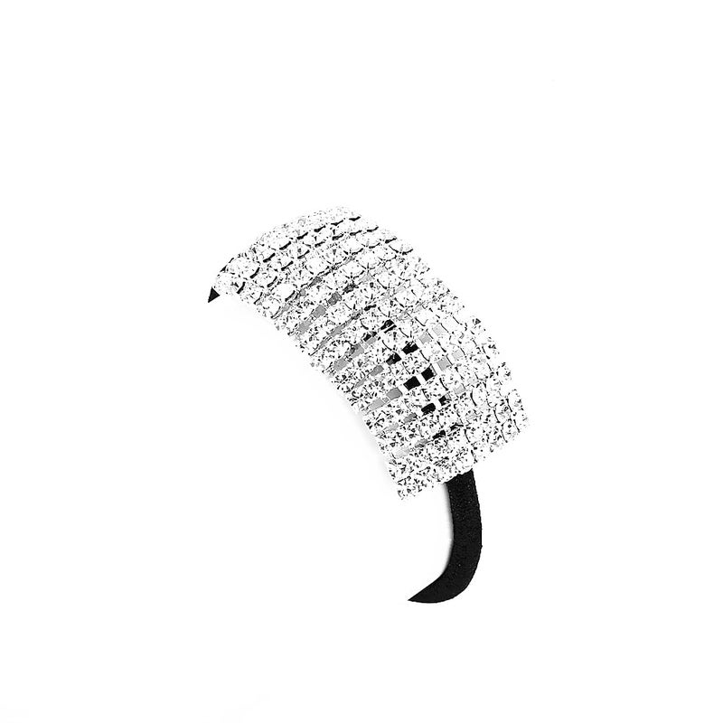 Xiwstar Hair Tie, Fashion Bling Crystal Rhinestone Hair Ties for Women Girls (Silver Tone, 1 Count) - Image 5