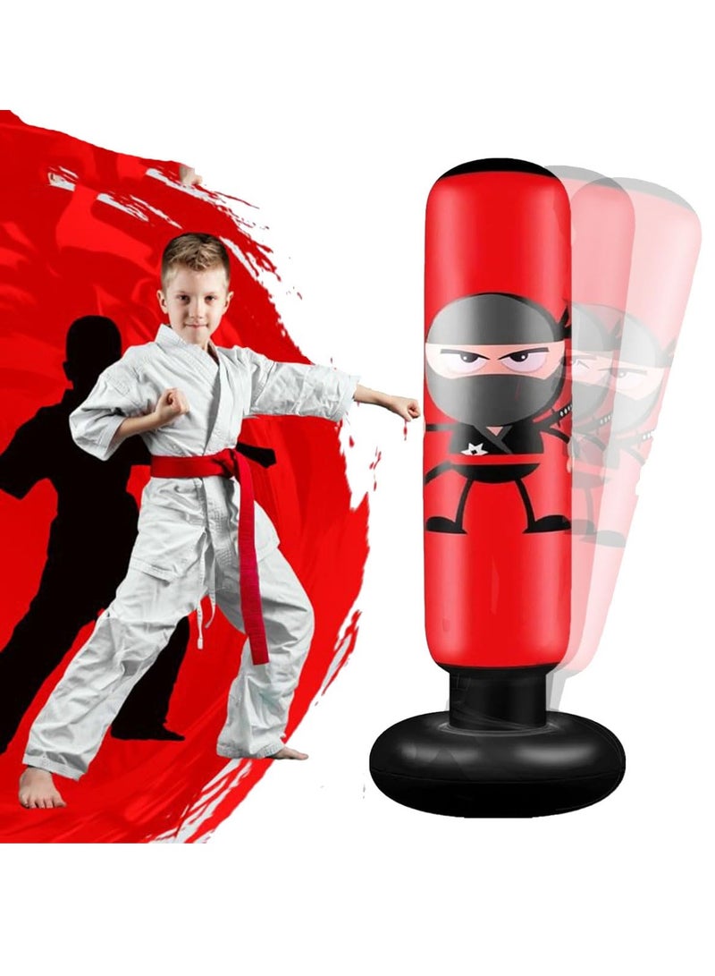 SYOSI Inflatable Punching Bag, 63'' Kids Punching Bag Inflatable Punching Bag for Kids Birthday Gift for Boys Girls 4-12 Years Inflatable Boxing Bag for Practicing Karate Taekwondo Relieve Pent Up Energy - Image 5