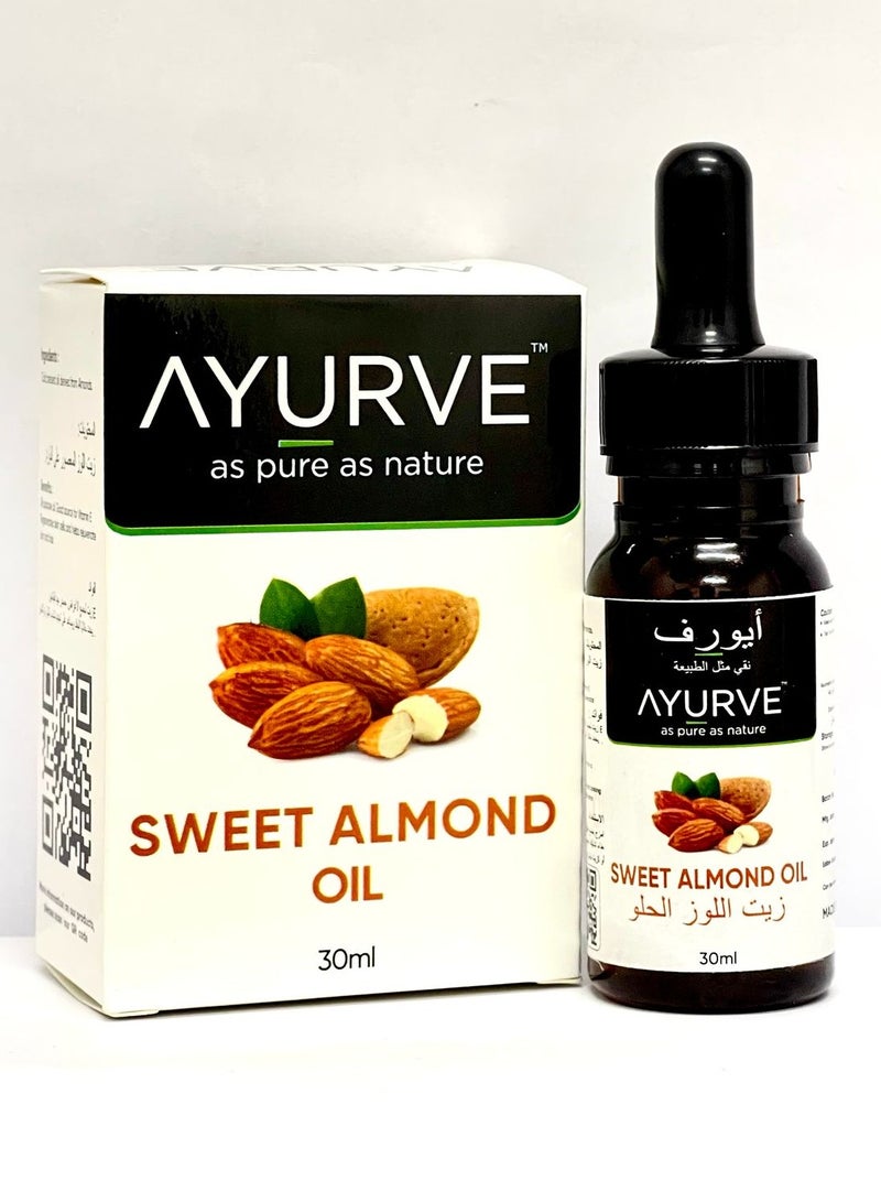 Sweet Almond Oil 100% Pure – Deep Moisturizing, Hair & Skin Care, Anti-Aging – Cold-Pressed