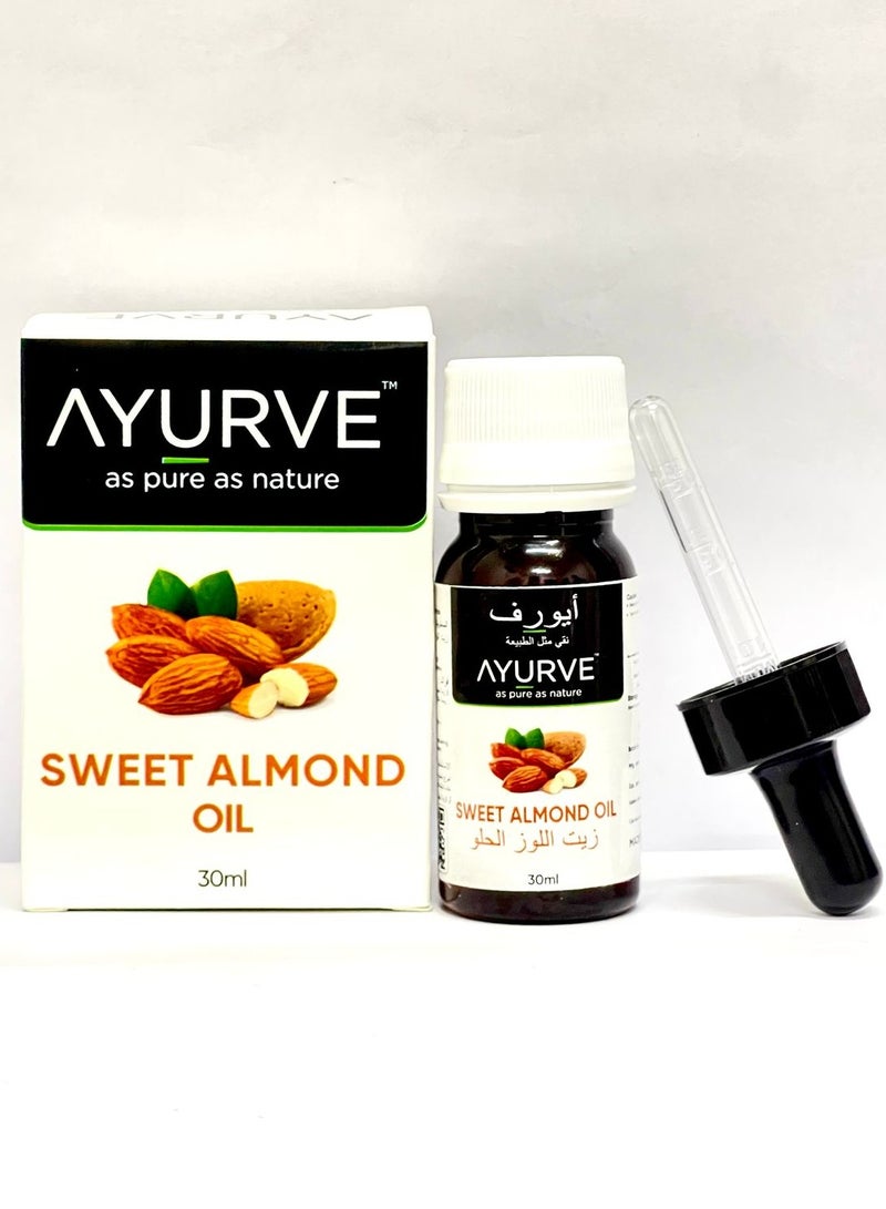 Sweet Almond Oil 100% Pure – Deep Moisturizing, Hair & Skin Care, Anti-Aging – Cold-Pressed