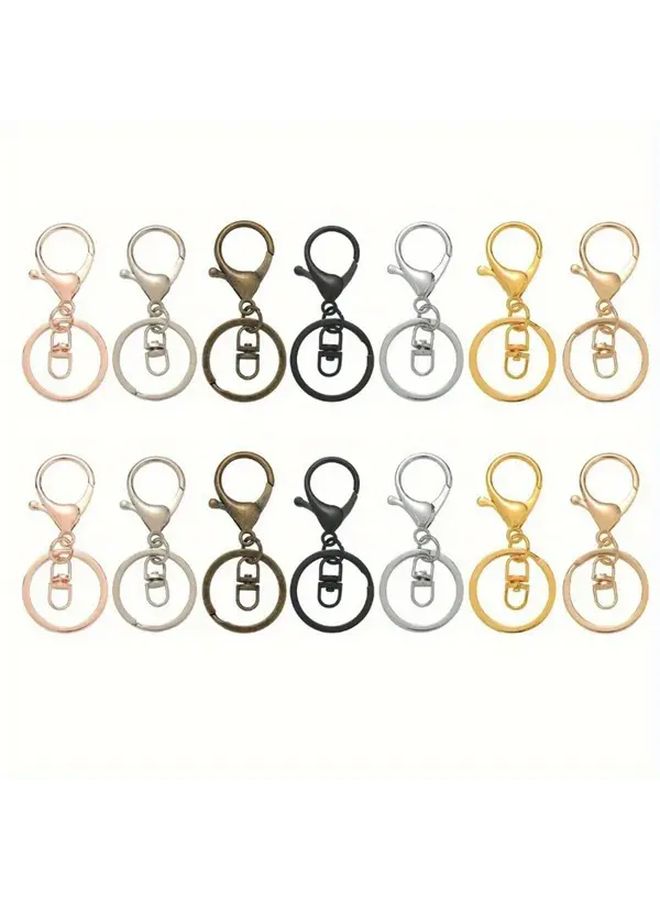 10Pcs Golden Lobster Claw Key Rings Swivel Clasp Keychain Accessories DIY - Image 1
