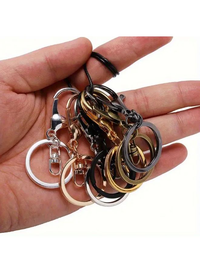 10Pcs Golden Lobster Claw Key Rings Swivel Clasp Keychain Accessories DIY - Image 3