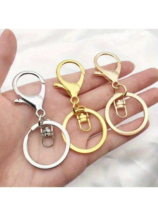 10Pcs Golden Lobster Claw Key Rings Swivel Clasp Keychain Accessories DIY - Image 2