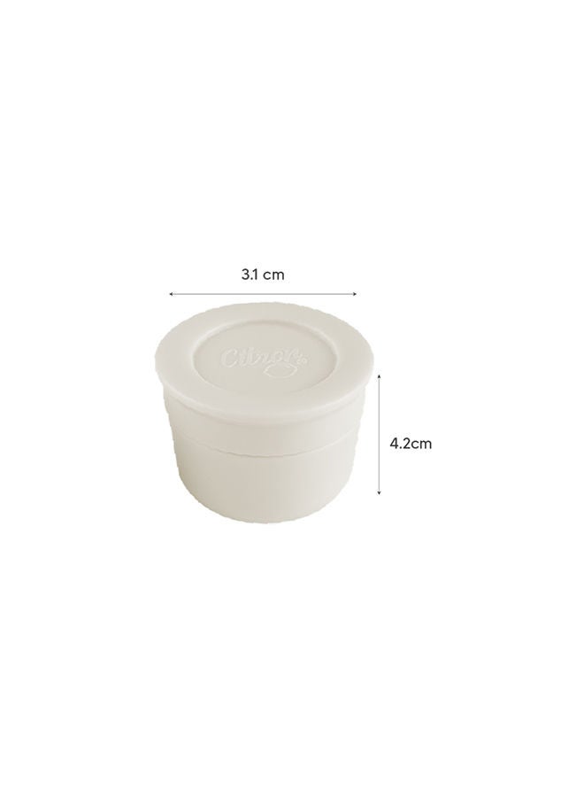 Mini Sauce Container With Lids, Leakproof Dip And Salad Dressing Container, Reusable Sauce Container For Lunch Box - Brick And Beige