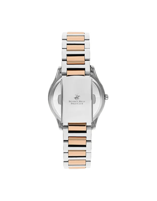 BEVERLY HILLS POLO CLUB Beverly Hills Polo Club BP3350X.530 Women's Multi Function Display Watch & Metal Strap Silver