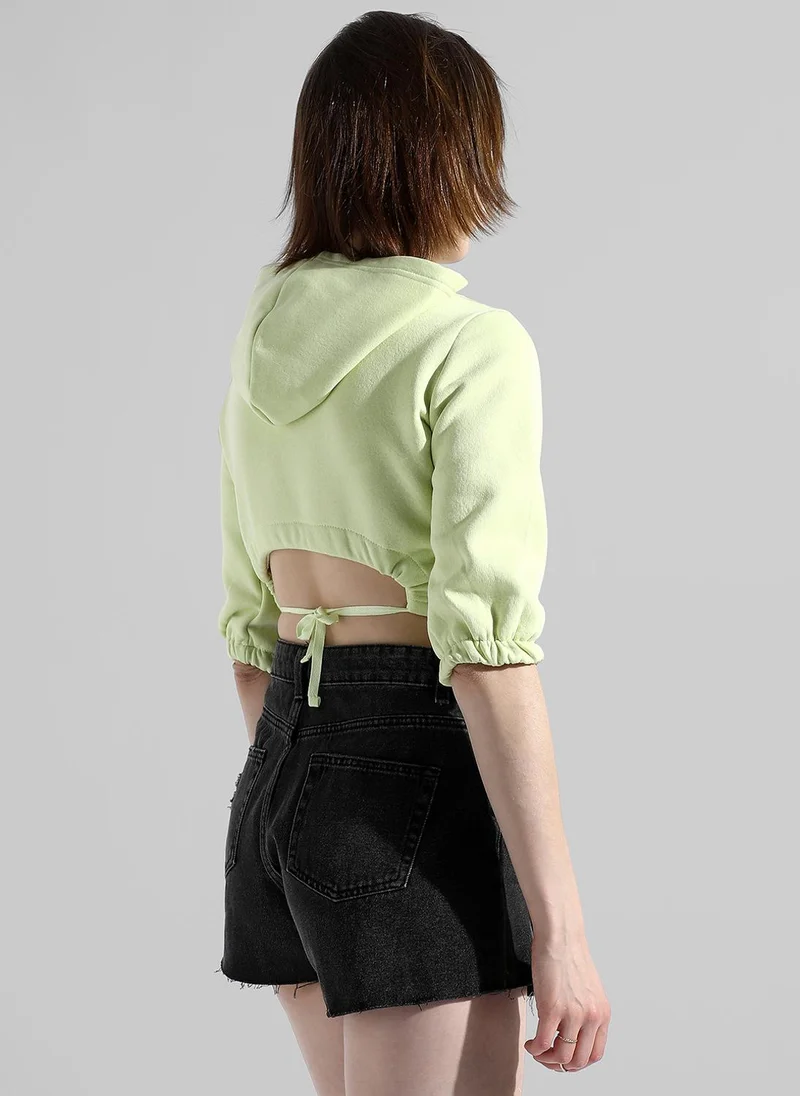 PINACOLADA Women's Lime Green The Good Life Crop Top