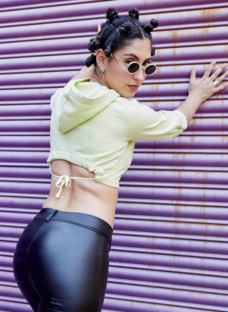 PINACOLADA Women's Lime Green The Good Life Crop Top