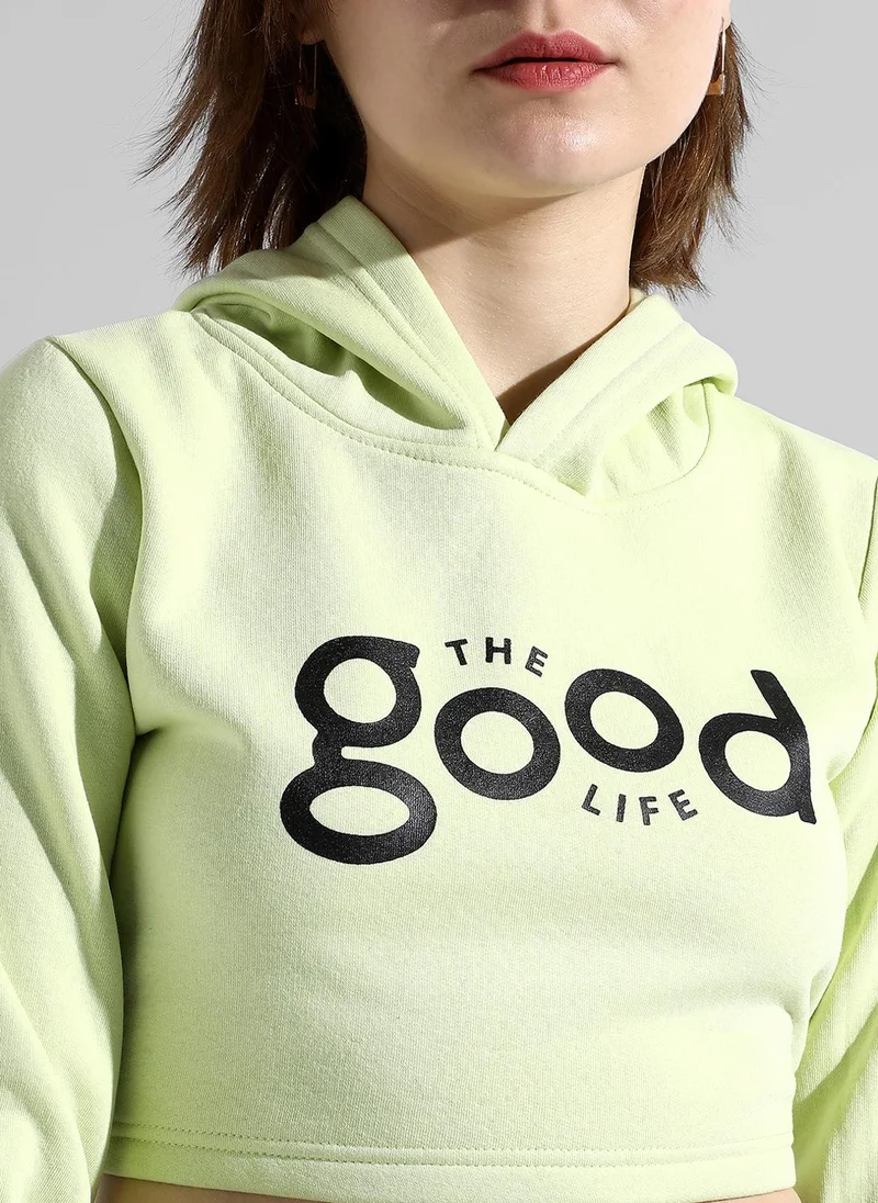PINACOLADA Women's Lime Green The Good Life Crop Top
