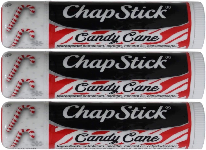chapstick شامبو شابستيك بنكهة قصب الحلوى 0.15 أونصة عبوة من 3