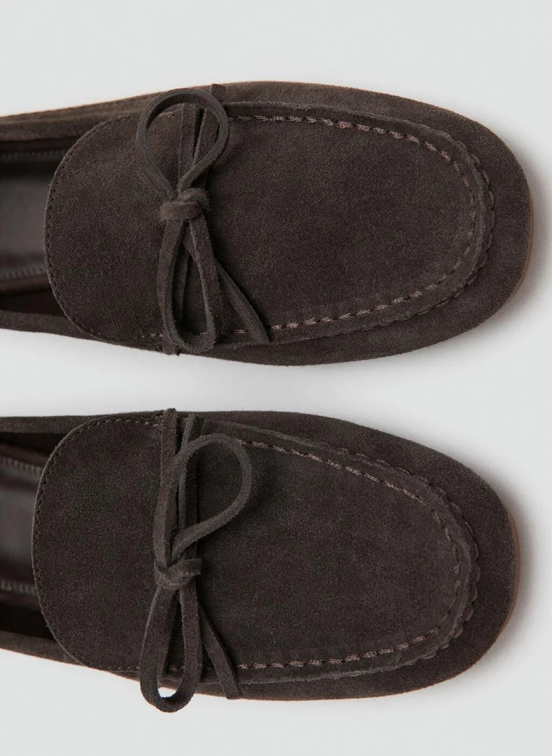 MANGO  Suede moccasin with bow for Women | Best Price UAE