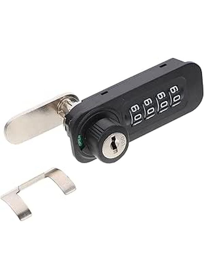 4 Digit Combination Cabinet Lock Keyless Password Steel Door Vertical Mount - Image 1
