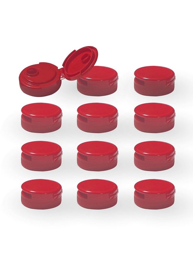 بيناكل ميركانتيل أغطية زجاجات الضغط من بيناكل ميركانتيل - أغطية بديلة للتوابل باللون الأحمر، مقاس 38-400، غطاء قلاب، آمنة للاستخدام في غسالة الأطباق، صُنعت في الولايات المتحدة الأمريكية، خالية من مادة BPA - مثالية لأغطية زجاجات الضغط - Image 1