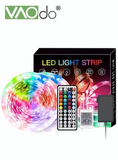 LED Light with 5M 150 Light Waterproof Multi-color Light Strip with Remote Control and Power Adapter Home Decoration Queuing Ambient Light