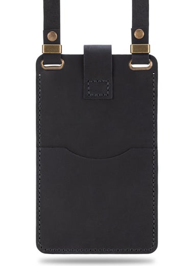 Vagave Women's Genuine Leather Phone Bag with Shoulder Strap and Money and Card Compartment  - Image 1