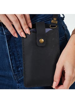 Vagave Women's Genuine Leather Phone Bag with Shoulder Strap and Money and Card Compartment  - Image 5