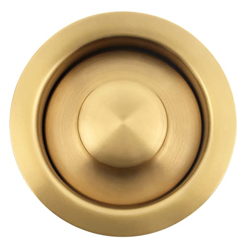 LQS Kitchen Sink Garbage Disposal Flange and Sink Stopper, fit 3-1/2 Inch Standard Sink Drain Hole Color Golden - Image 1