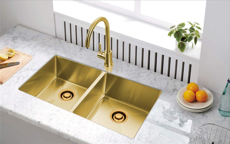 LQS Kitchen Sink Garbage Disposal Flange and Sink Stopper, fit 3-1/2 Inch Standard Sink Drain Hole Color Golden - Image 4