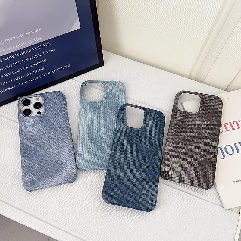 HuHa Protective Cover For iPhone 13 Denim MagSafe Magnetic PC + PU Phone Case(Dark Blue) - Image 2