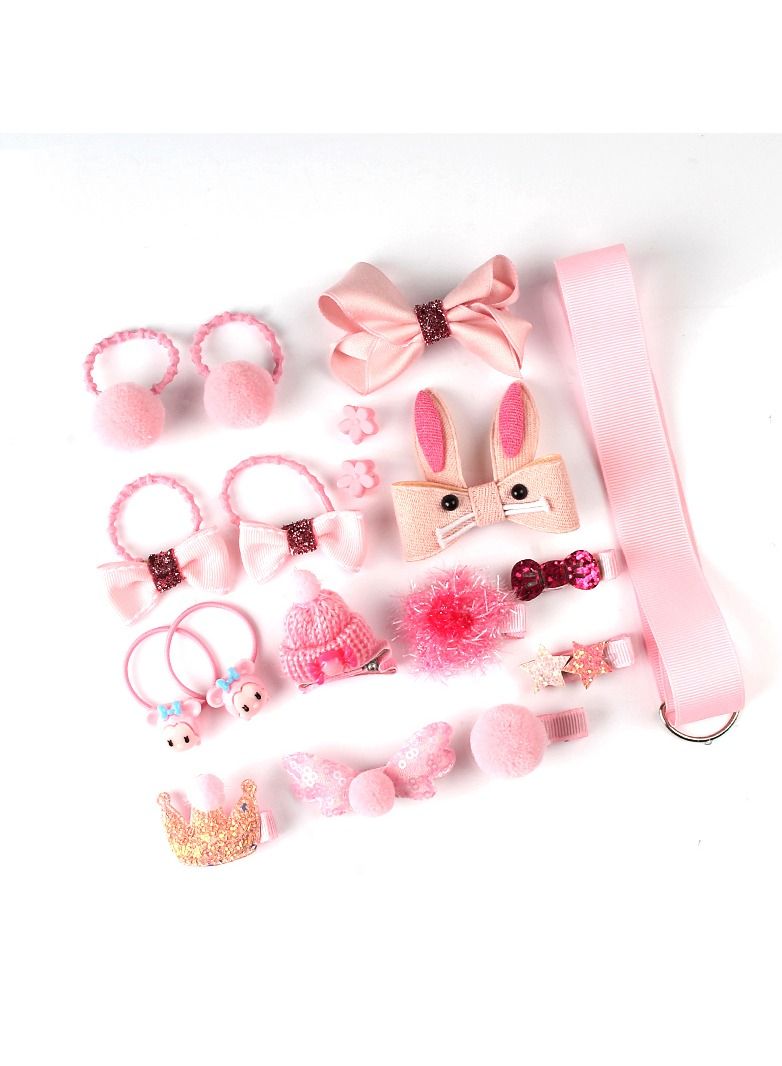 18 Pcs Children Hair Clips Set, Little Girl Hair Accessories, Elastic Hair Ties Gift Set, Hair Clips Hairpins Bows Ties Barrettes Head Ornaments Set - Image 4