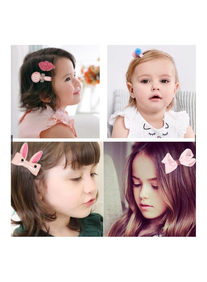 18 Pcs Children Hair Clips Set, Little Girl Hair Accessories, Elastic Hair Ties Gift Set, Hair Clips Hairpins Bows Ties Barrettes Head Ornaments Set - Image 3