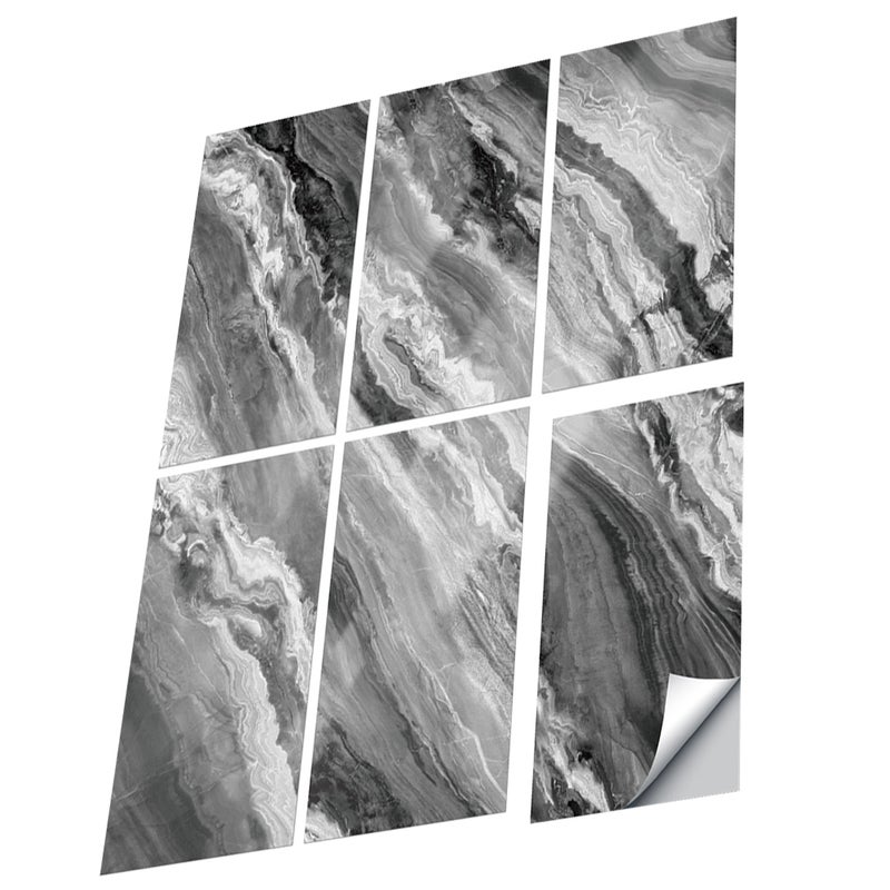 12 pcs Marble Tile Stickers Kitchen Tile Decals Peel and Stick Tile Sticker Bathroom Wall Sticker - Image 3