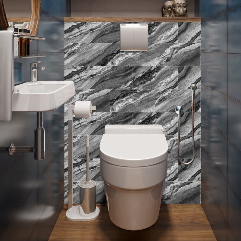 12 pcs Marble Tile Stickers Kitchen Tile Decals Peel and Stick Tile Sticker Bathroom Wall Sticker - Image 5