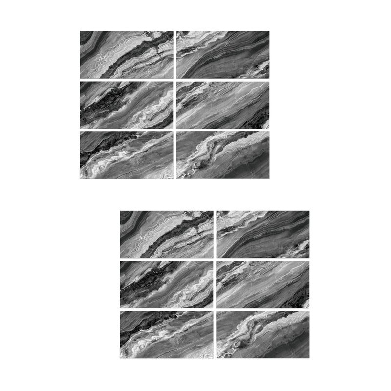 12 pcs Marble Tile Stickers Kitchen Tile Decals Peel and Stick Tile Sticker Bathroom Wall Sticker - Image 1