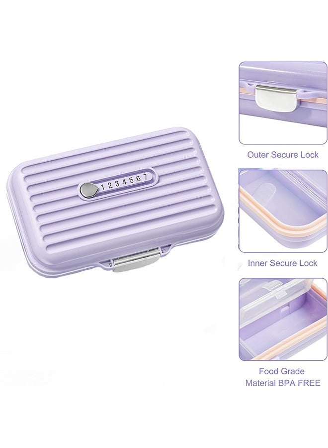 Photon Pill Organizer Box, Portable travel medicine box with large 7-cell, carry Pill Case for Pocket Purse (Purple) - Image 5