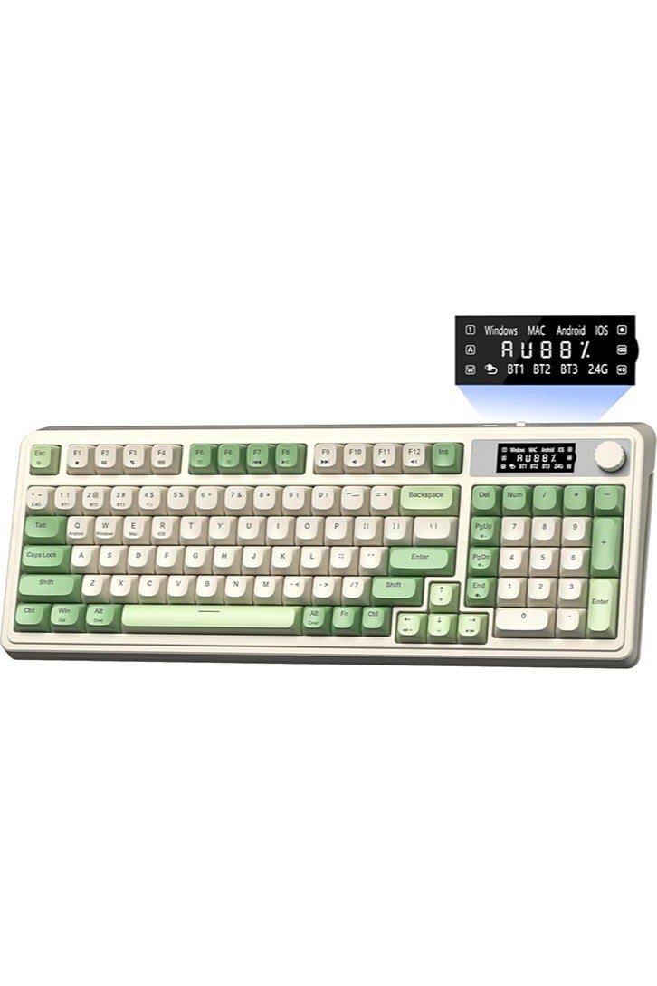 Aula S99pro Bluetooth Wireless Keyboard Three Mode RGB Knob Smart Screen Wireless Gaming Keyboard Custom Ergonomics Keyboard - Image 1