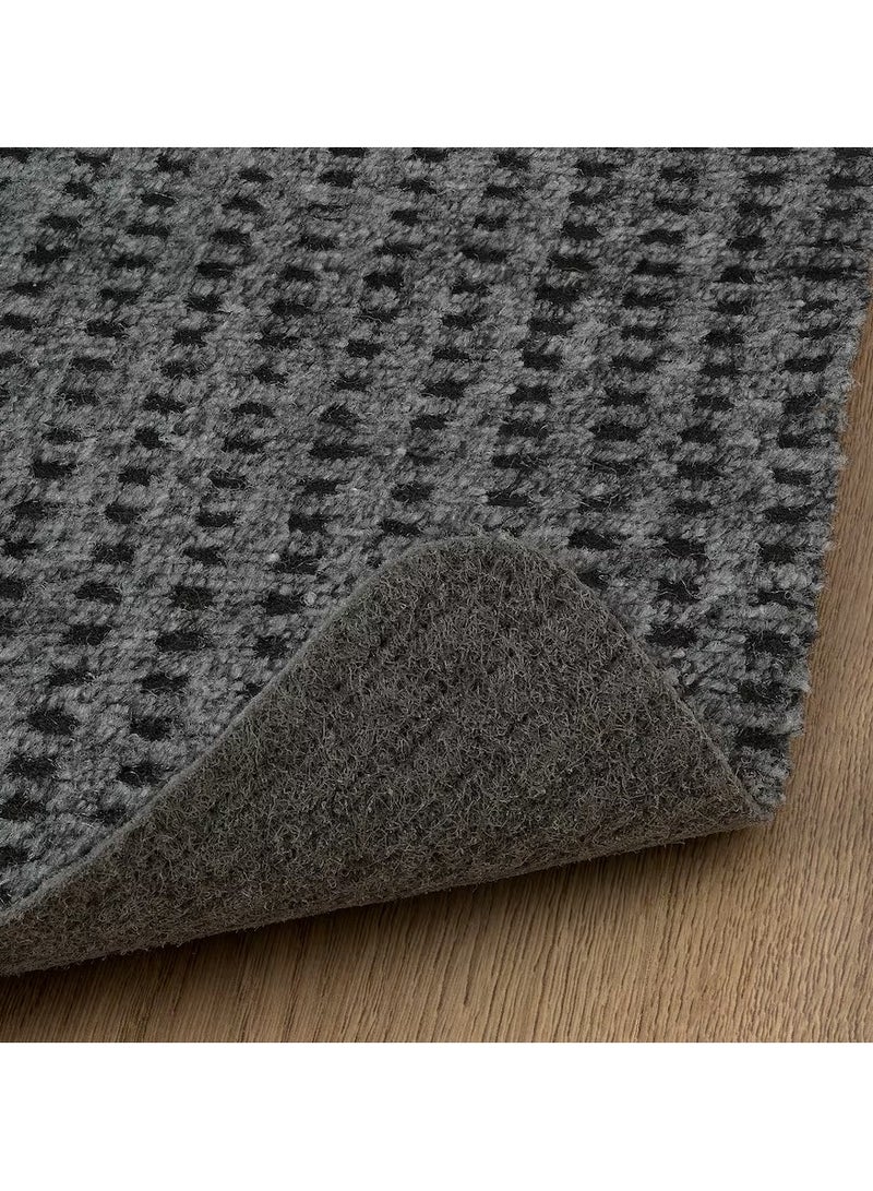 Selecto Hub Door Mat, Check-pattern, Non-slip Polyester Grey, 38 x 58 cm - Image 5