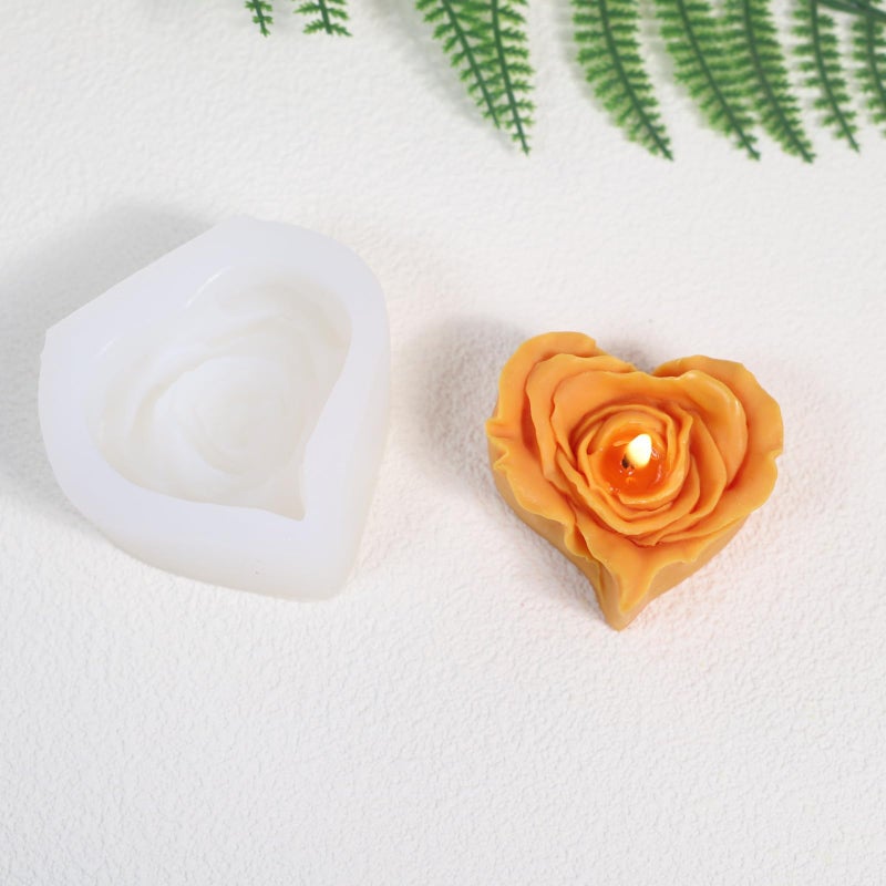 Aifong 9 PCS Flower Candle Molds for Valentineâ€˜s Day Rose Tulip Silicone Candle Mold Flower Shapes Moldes De Rosas Silicona para Velas for Soy Wax, Beeswax, Candle Making, Resin Craft - Image 5