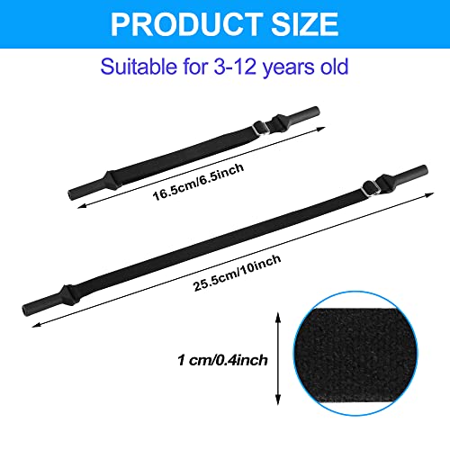 lvvfit Kids Glasses Straps(6.5-10inch)-Adjustable Glasses Strap Sports Sunglasses Eyeglasses Holder Straps for Toddler and Kids-Eyewear Retainers for boys and girls age 3-12 years (4pcs Black) - Image 3