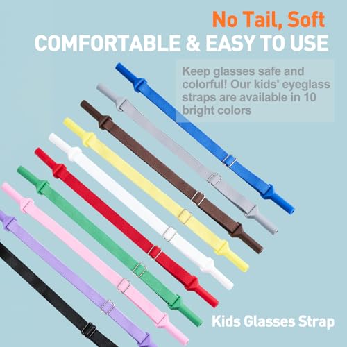 lvvfit Kids Glasses Straps(6.5-10inch)-Adjustable Glasses Strap Sports Sunglasses Eyeglasses Holder Straps for Toddler and Kids-Eyewear Retainers for boys and girls age 3-12 years (4pcs Black) - Image 4
