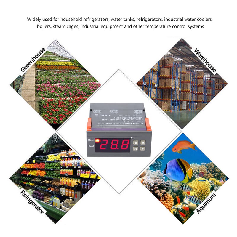 MH1210F Digital Temperature Control Controller Thermostat -58~194℉ Fahrenheit Sensor AC110V - Image 4