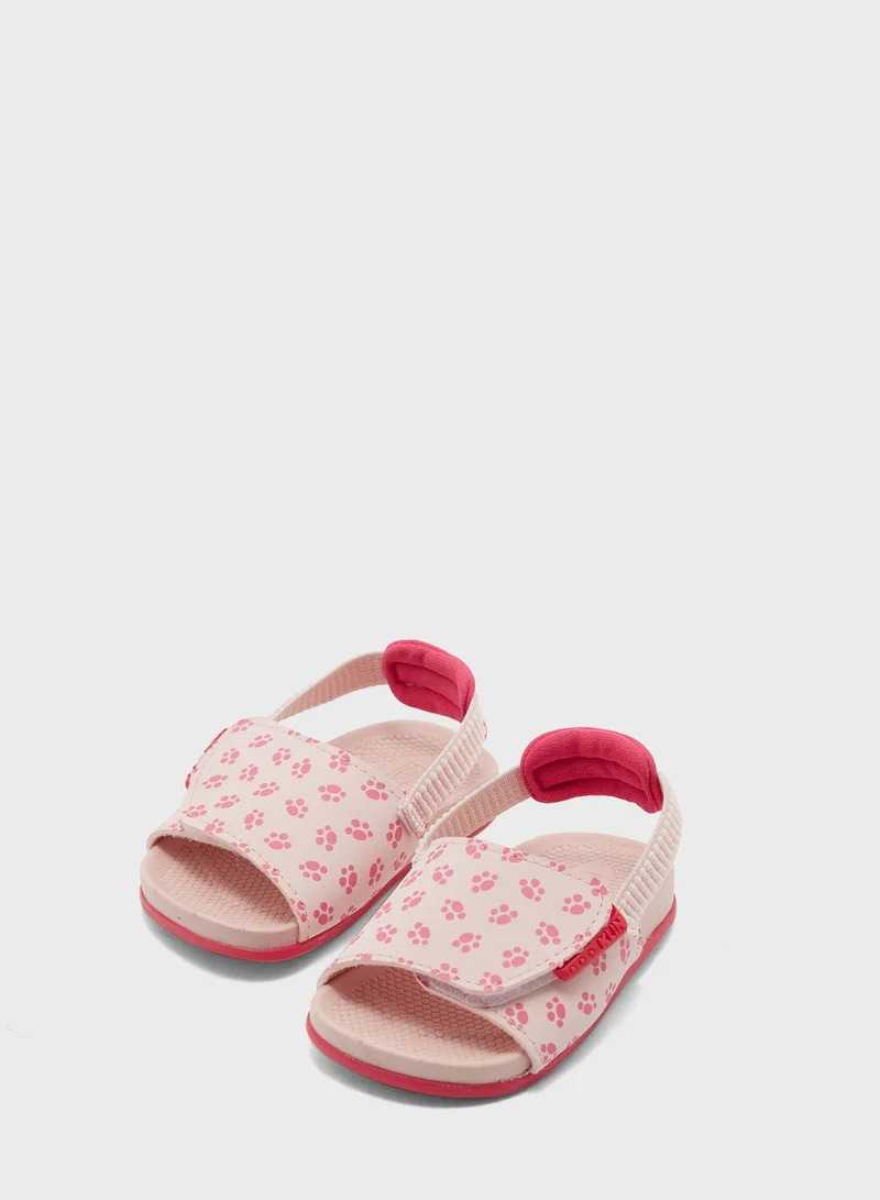 Klin Kids Printed Slip On Sandals