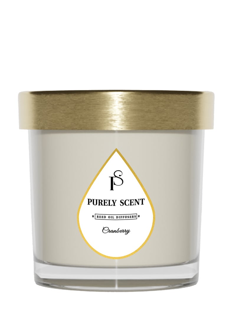 Purely Scent Luxury Soy Wax Scented Candles | Cranberry 1 Wick Jar Candles | 10% Essential Oils | Long-Lasting Aromatherapy for Bath, Yoga, Sleep, Wedding, Party & Diwali Gift - Image 1