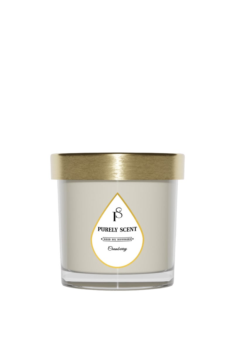 Purely Scent Luxury Soy Wax Scented Candles | Cranberry 1 Wick Jar Candles | 10% Essential Oils | Long-Lasting Aromatherapy for Bath, Yoga, Sleep, Wedding, Party & Diwali Gift - Image 2