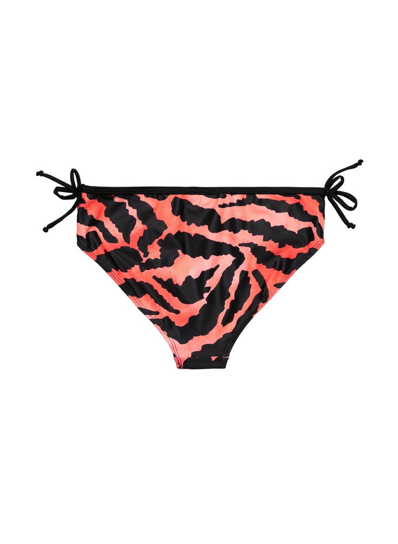 MINOTI Girls' UV Swim Set with Rash Top and Tie Bikini Bottom  - Image 5