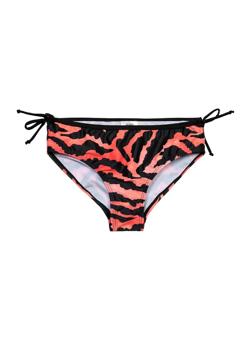 MINOTI Girls' UV Swim Set with Rash Top and Tie Bikini Bottom