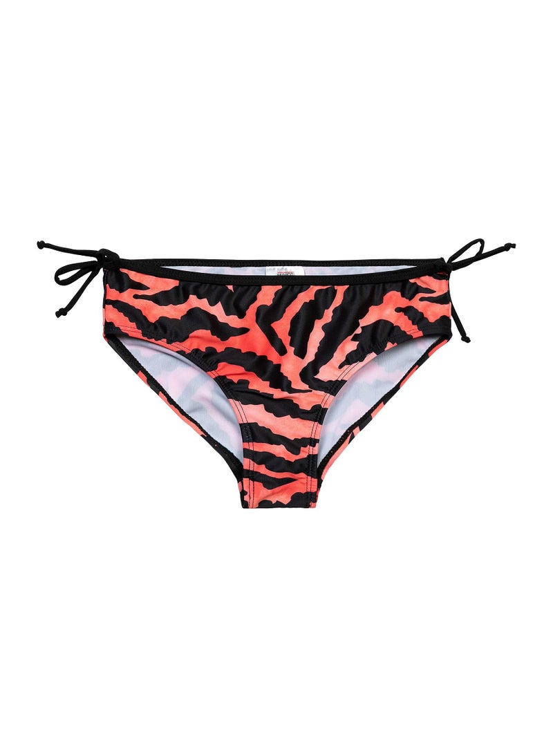 MINOTI Girls' UV Swim Set with Rash Top and Tie Bikini Bottom  - Image 4