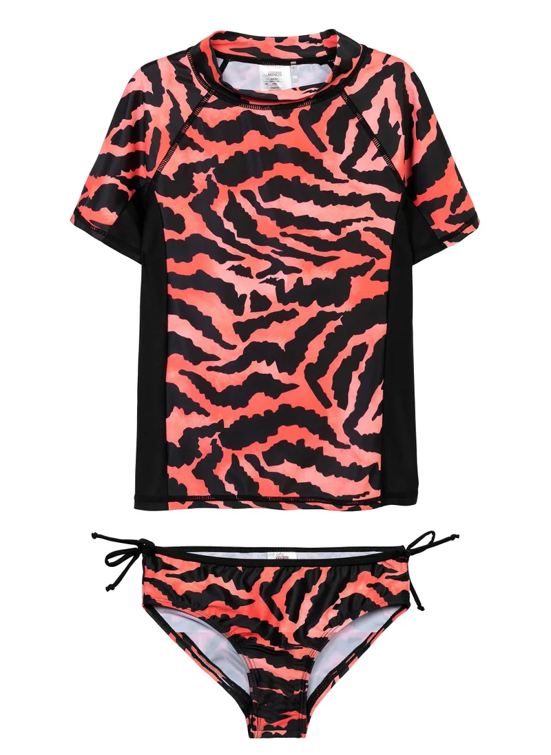 مينوتي Teen Girls Printed Rash Set