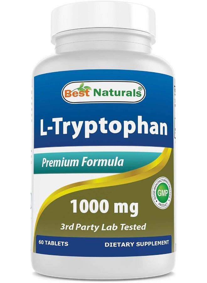 Best Naturals L-Tryptophan 1000 Mg 60 Tablets  - Image 1