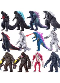 Generic 12 Pieces Of 8cm2 Generation Godzilla Vs. Gorilla Evolution Version Scar King Gorilla Hand Model Doll Ornaments Toys  - Image 2