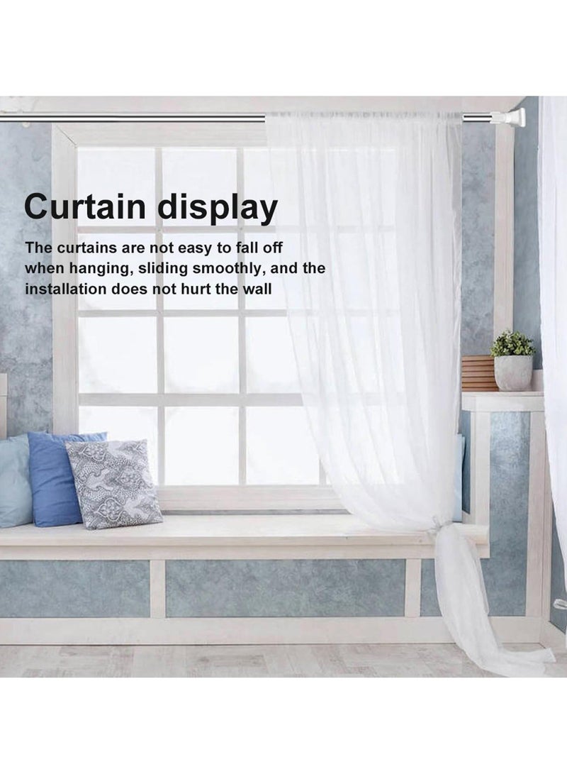 كيل › 140-260 سم بدون حفر قضيب ستارة تلسكوبي قابل للتعديل قضيب شد مقاوم للصدأ من الألومنيوم قابل للتمديد ومانع للانزلاق للاستحمام والخزانة والشرفة وغرفة المعيشة - Image 5